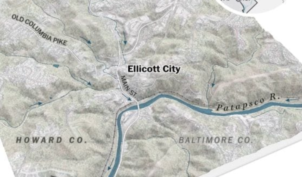 map of ellicott city flood plain